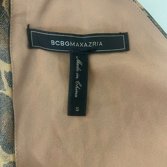 BCBG Max Azaria animal print/leopard printed smocked waisted halter dress - Picture 8 of 14